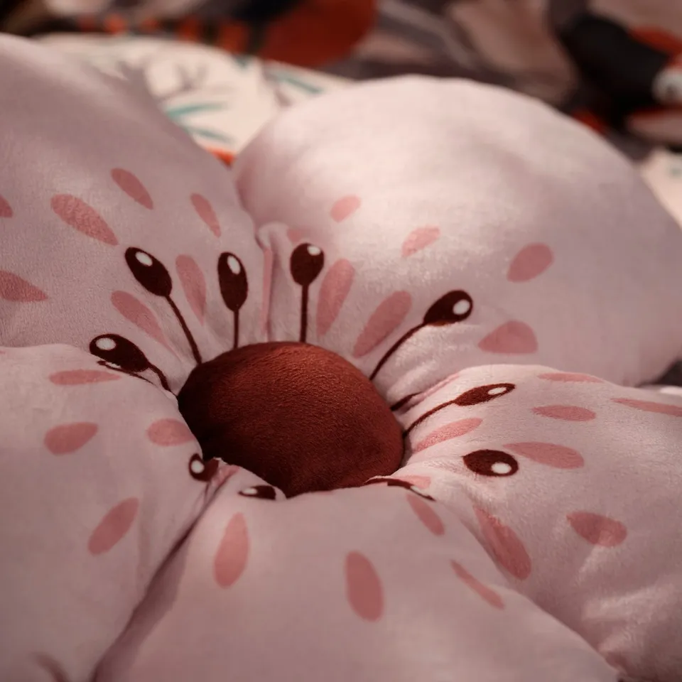 ALPTALL Cushion, pink/flower-shaped, 47 cm