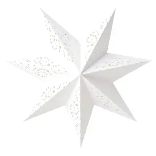STRÅLA lamp shade, paper star/lace white, 48 cm