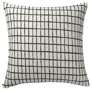 MÄSTERROT cushion cover, white/black, Length 50 x Width 50 cm