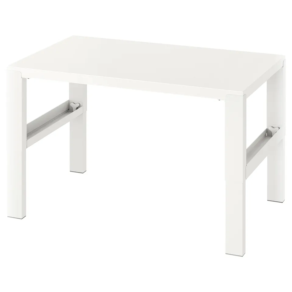 PÅHL Desk, height adjustable white, 96x58 cm
