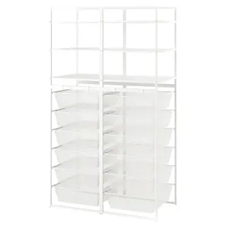 JONAXEL open storage combination, white, 99x51x173 cm