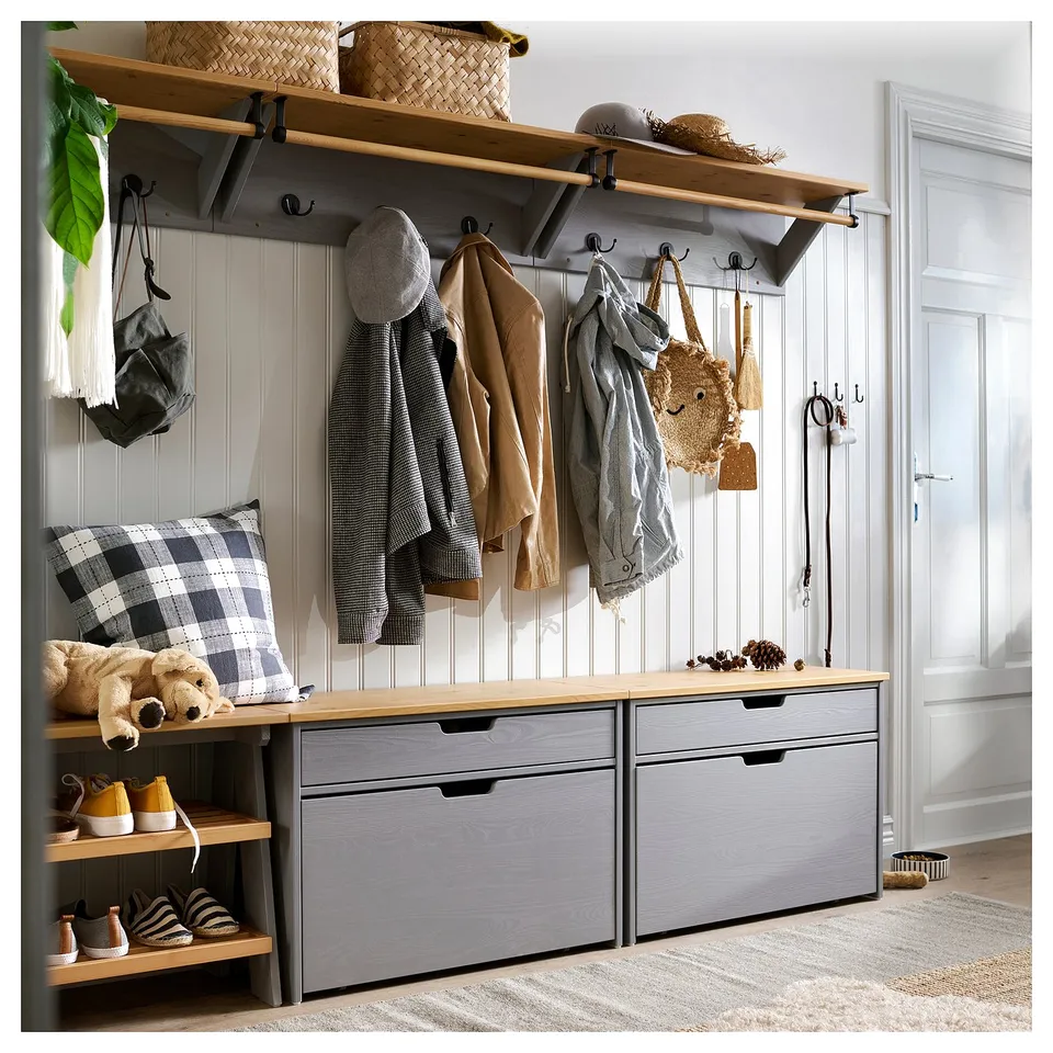 KALLSÖ Hat rack, grey, 80 cm