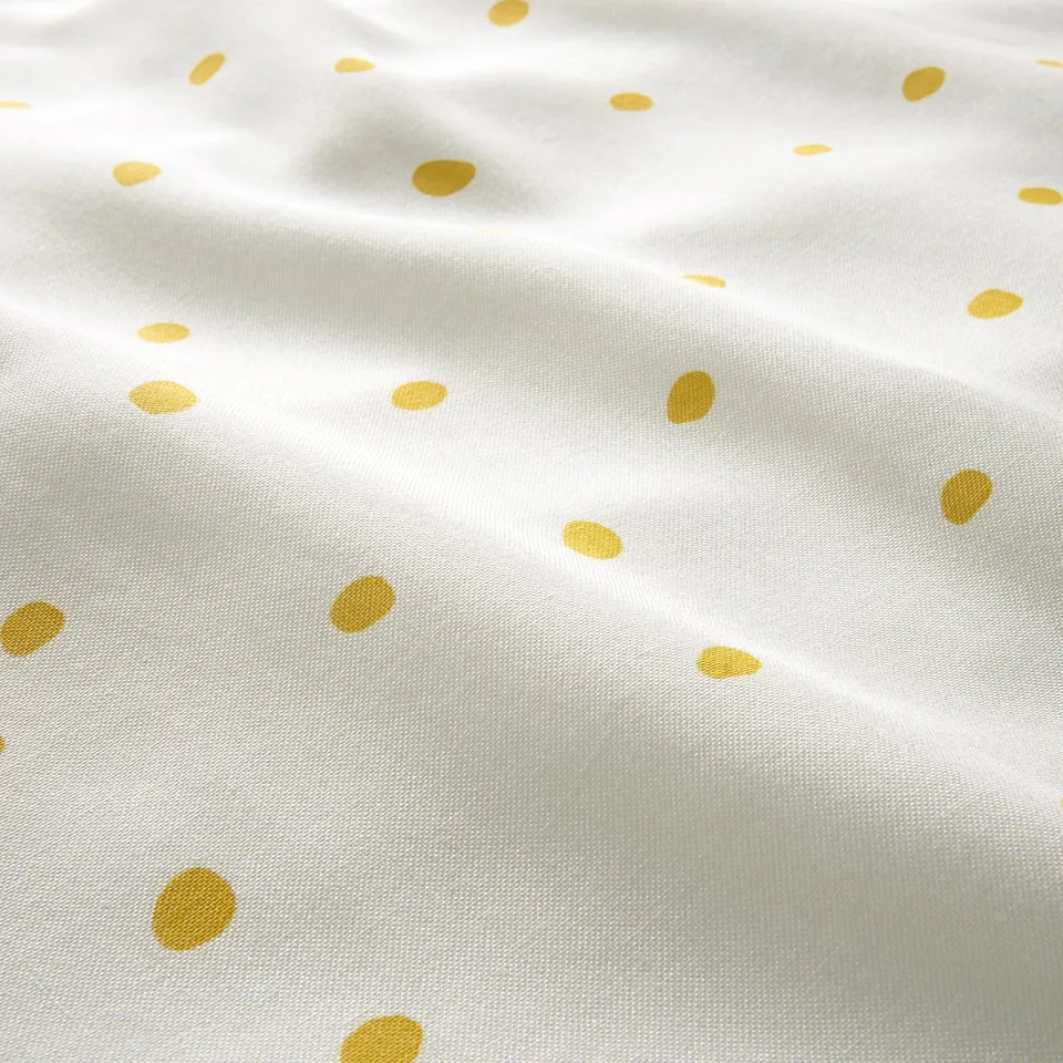 BARNDRÖM Duvet cover and pillowcase, white yellow/dot pattern, 150x200/50x80 cm
