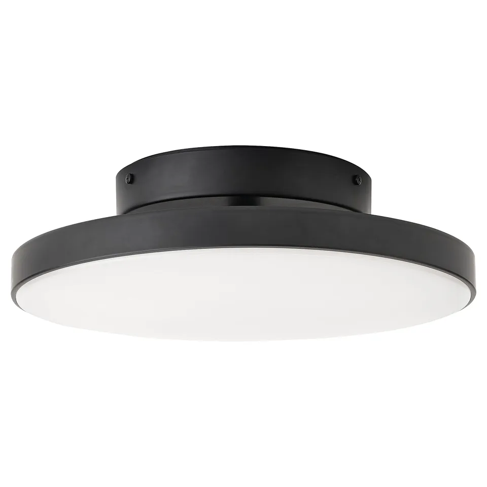 KABOMBA ceiling lamp, black metal & plastic, round shape, bright led light, modern art deco design.