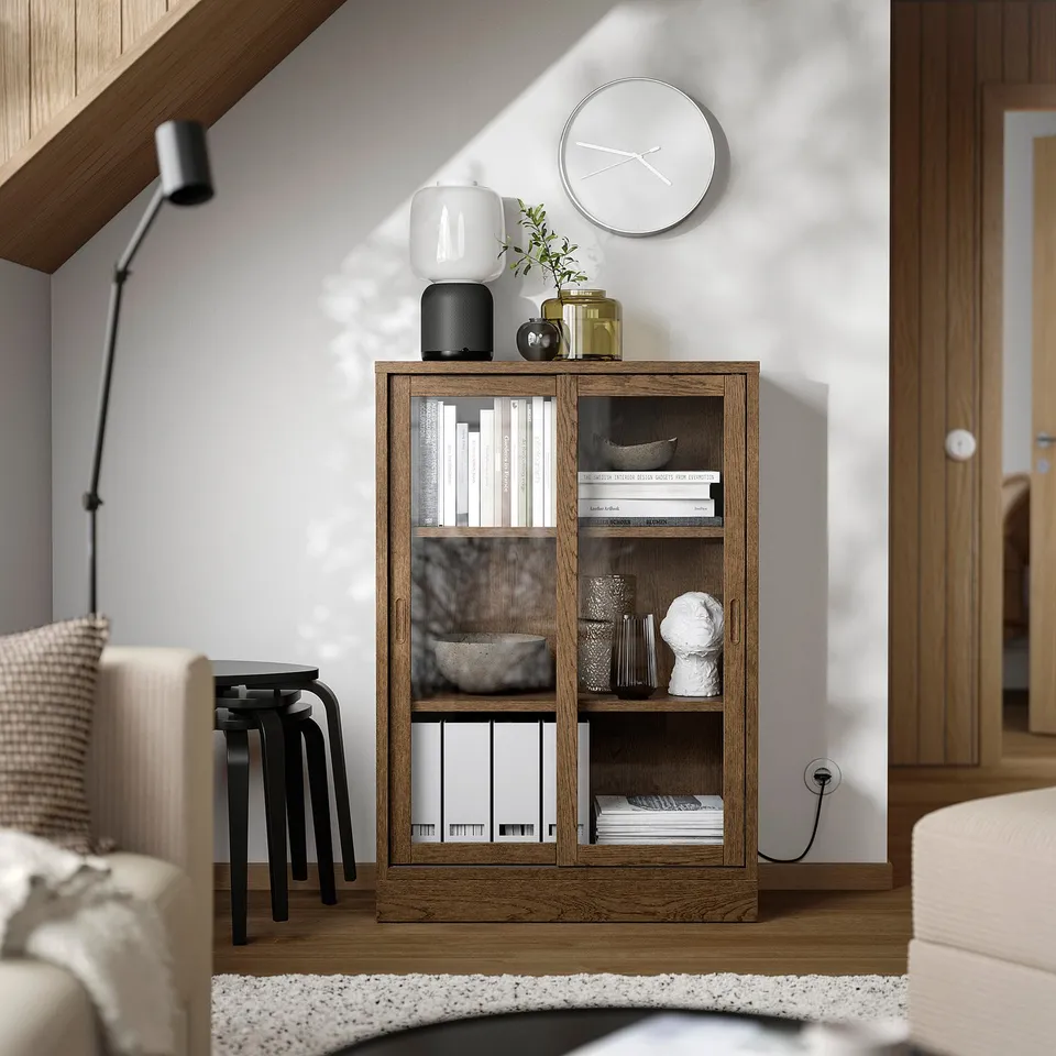 part: TONSTAD cabinet with sliding glass doors