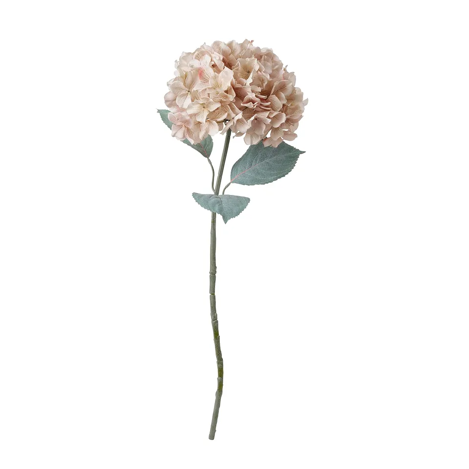SMYCKA Artificial flower, in/outdoor hydrangea/light beige, 75 cm