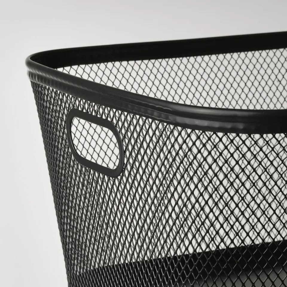 SLÅTTERÄNG Storage basket, anthracite, 25x32x15 cm