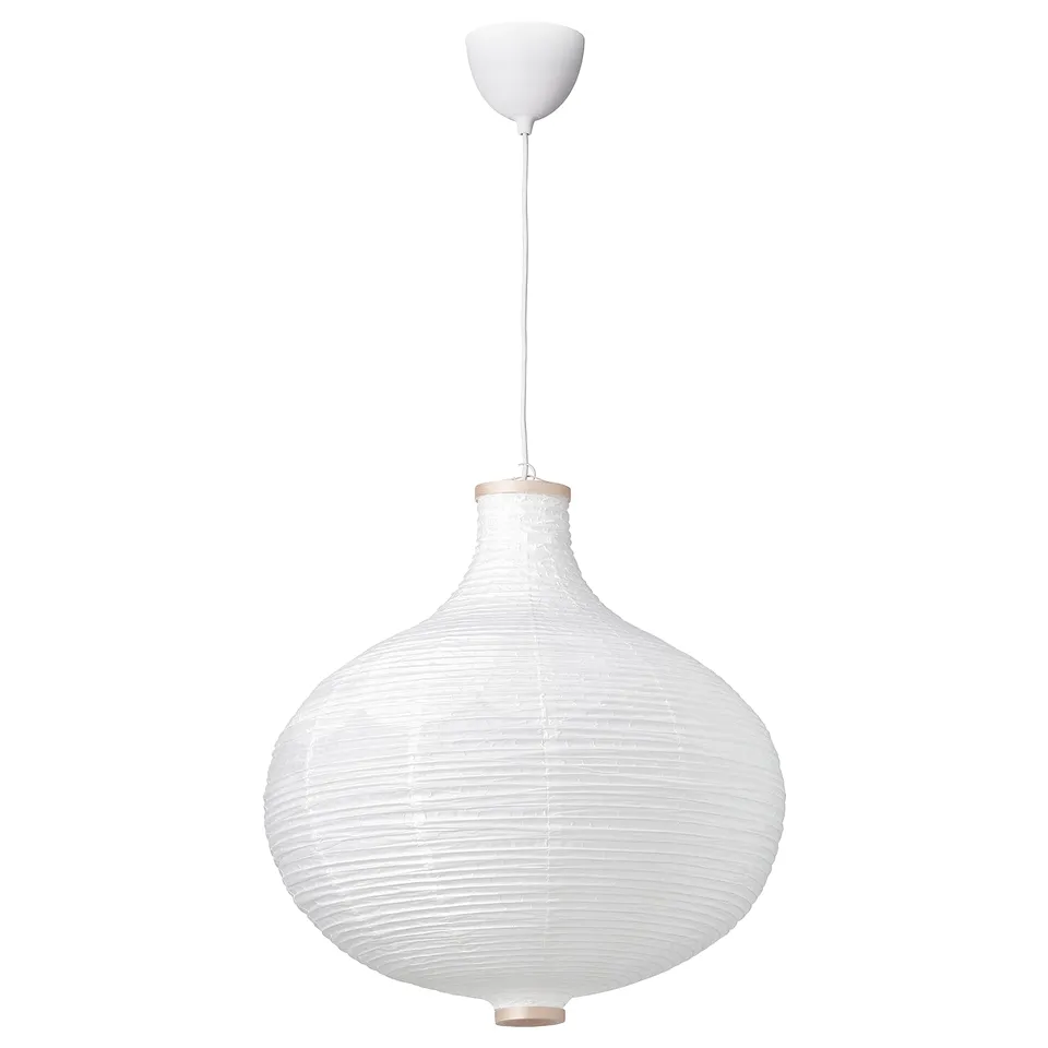 RISBYN / HAVSDJUP Pendant lamp, onion shape/white, 57 cm