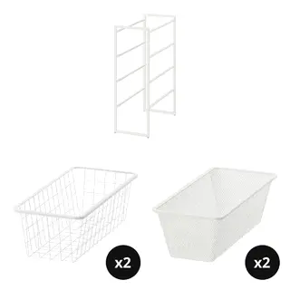 JONAXEL set: frame + wire basket x2 + mesh basket x2