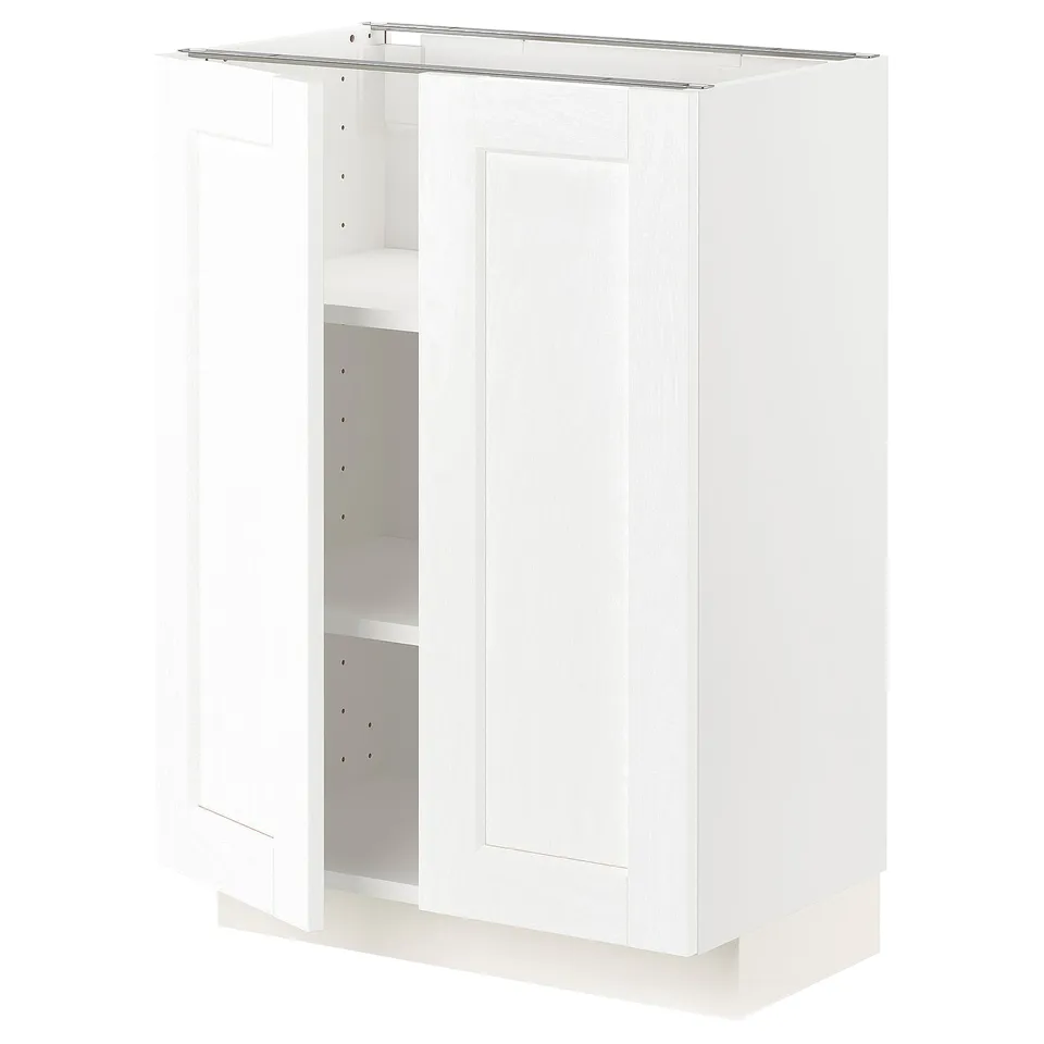 METOD: white kitchen cabinet, rectangular, plain, sturdy design.