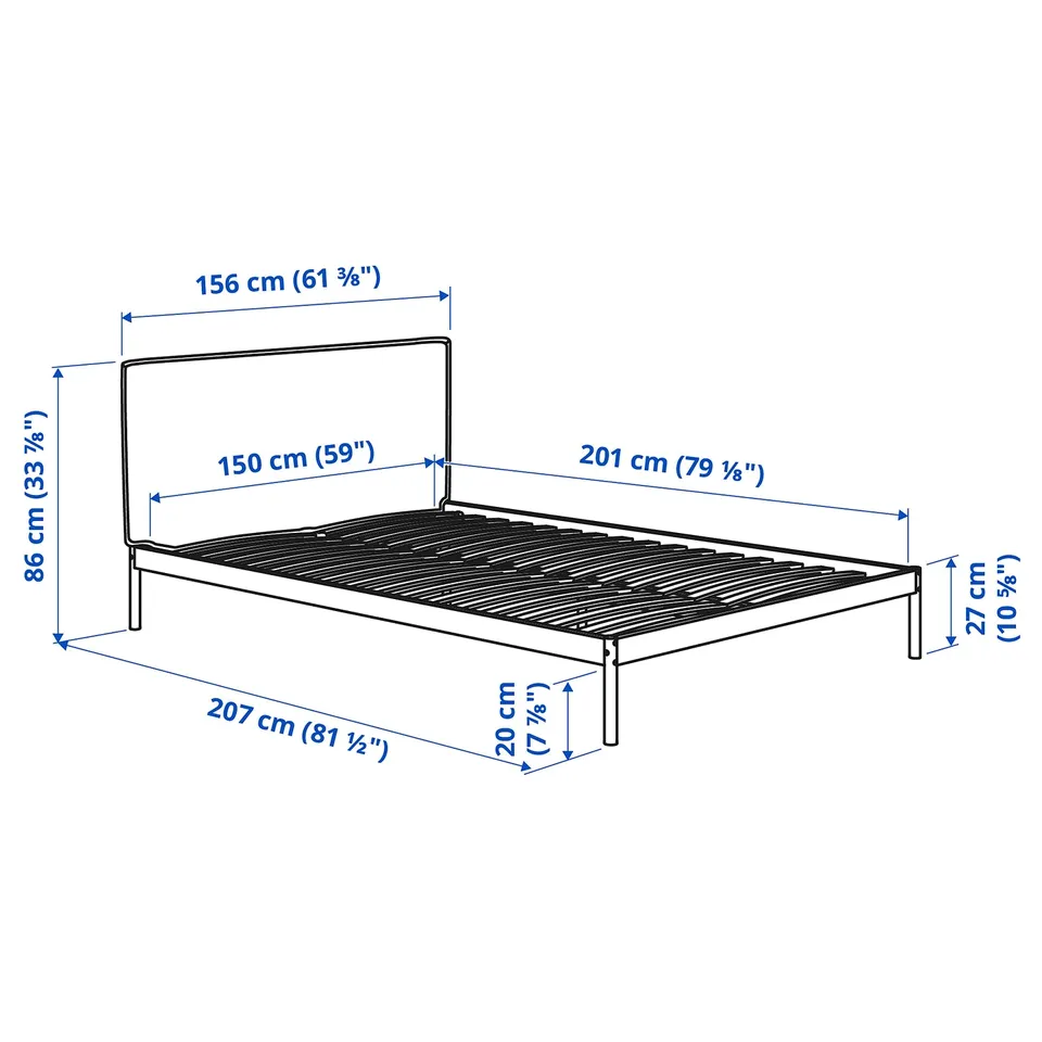 Illustration with measurements for the product: KLEPPSTAD.