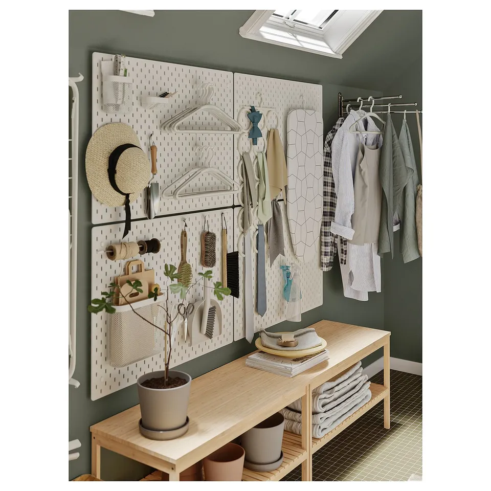 SKÅDIS Pegboard, white, 76x56 cm
