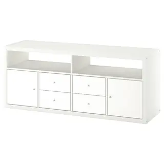 KALLAX TV storage combination, white, 147x39x60 cm