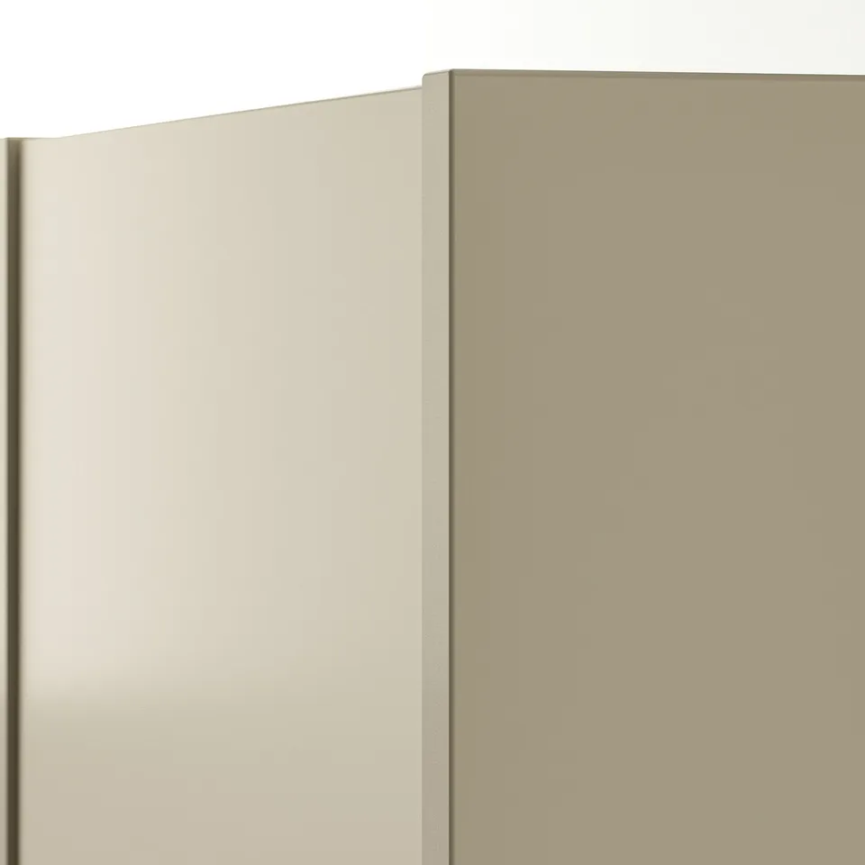 PLÖJKER Bedside table, grey-beige, 41x41x50 cm