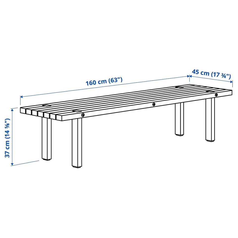 Illustration with measurements for the product: STOCKHOLM 2025.