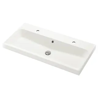 BACKSJÖN wash-basin, white, 100x48 cm