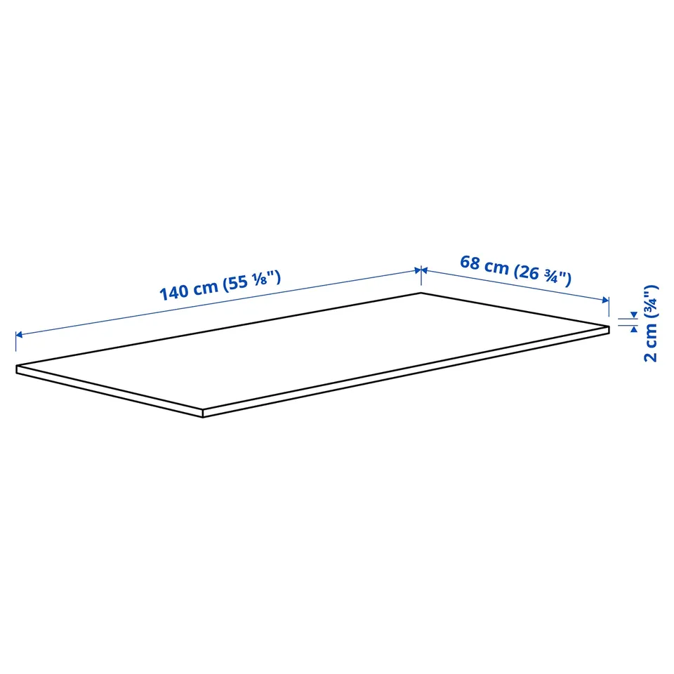 Illustration with measurements for the product: MITTZON.