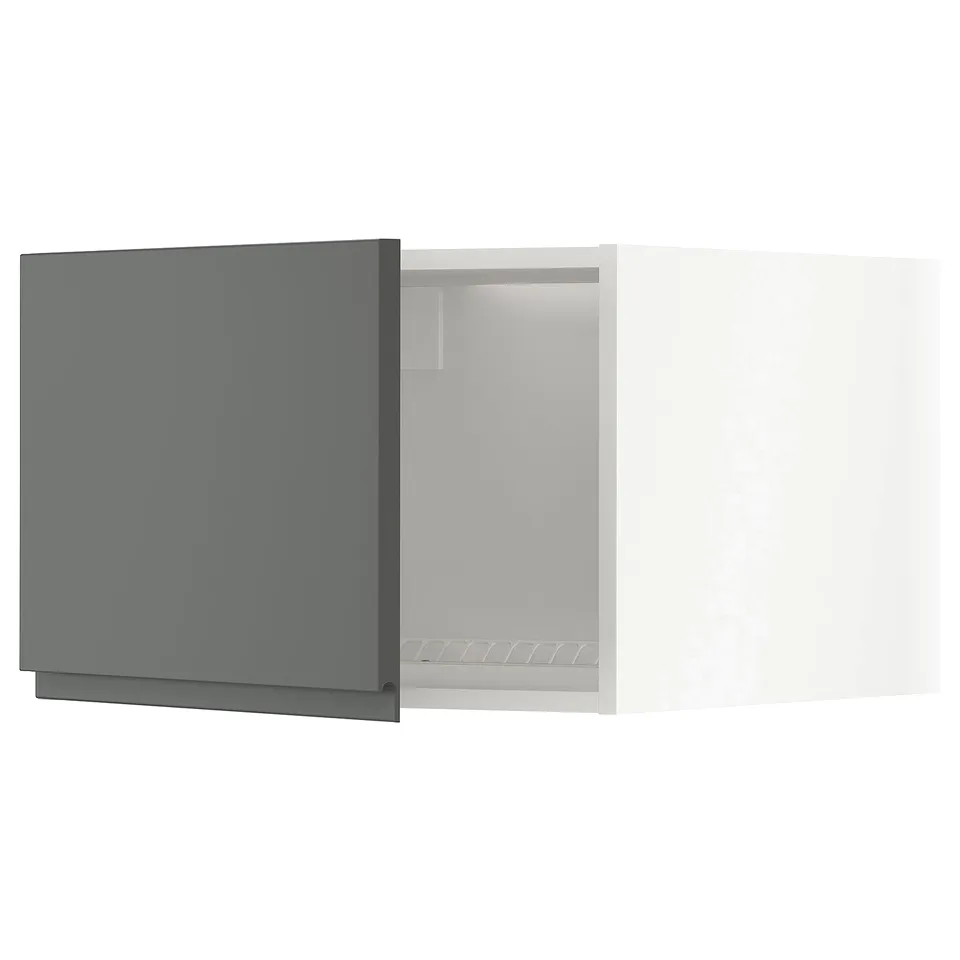 Modern kitchen cabinet set: dark grey METOD with sleek handles.