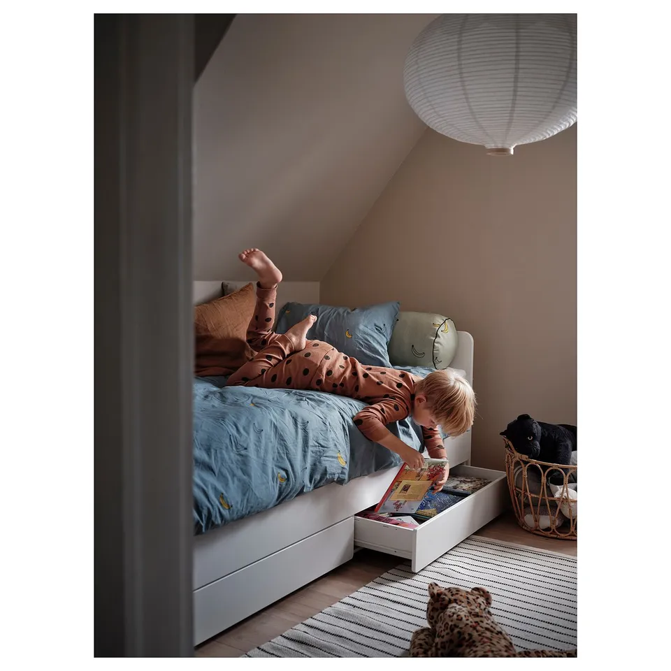 part: SLÄKT bed frame with underbed and storage
