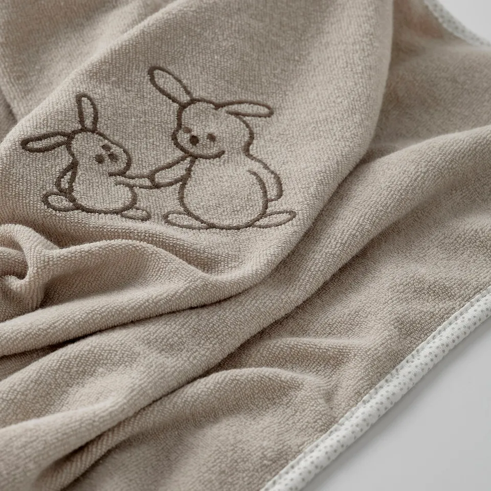 SKÖTSAM Cover for babycare mat, beige/terry, 53x83 cm