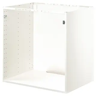 METOD base cb f built-in appliances/sink, white, 80x60x80 cm