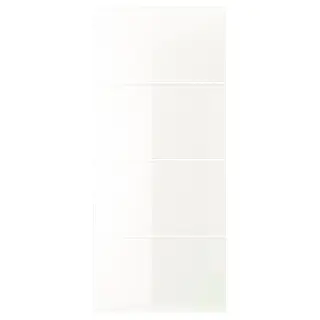 FÄRVIK 4 panels for sliding door frame, white glass, 100x236 cm