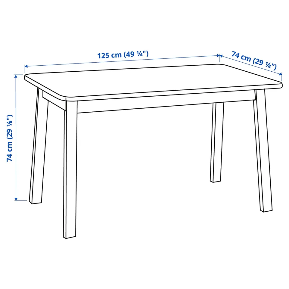 Illustration with measurements for the product: NORRÅKER.