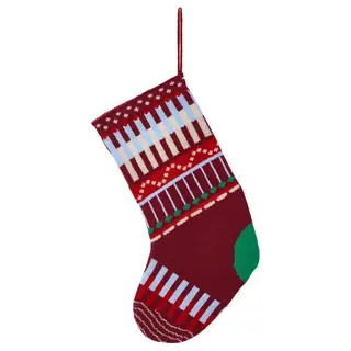 VINTERFINT Christmas stocking, striped multicolour, Length 50 cm