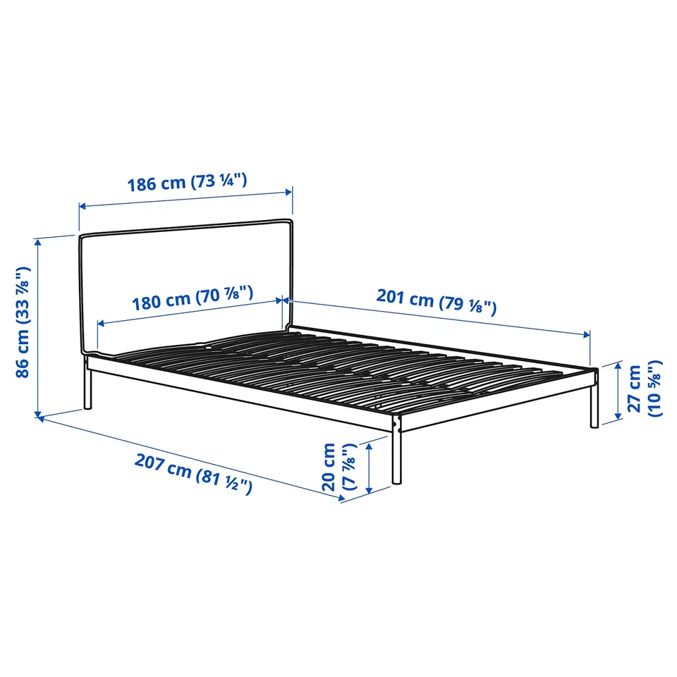 Illustration with measurements for the product: KLEPPSTAD.