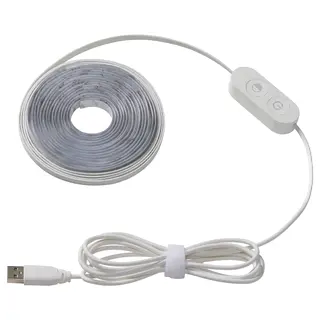 KABBLEKA LED lighting strip with USB, adjustable colour, 3 m