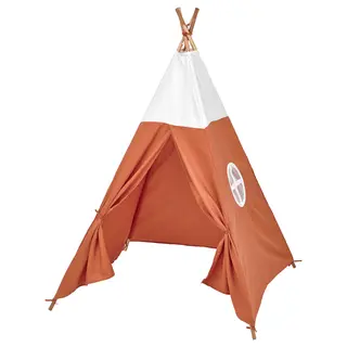 HÖVLIG children's tent, red-brown, Length 120 x Width 120 x Height 164 cm