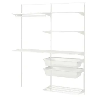 BOAXEL laundry combination, white, 165x40x201 cm