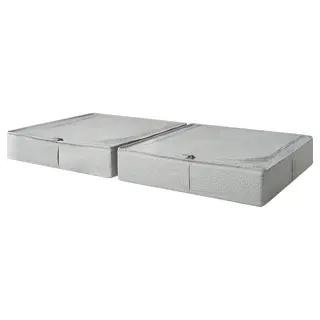 LENAST bed storage box, light grey, 57x60 cm