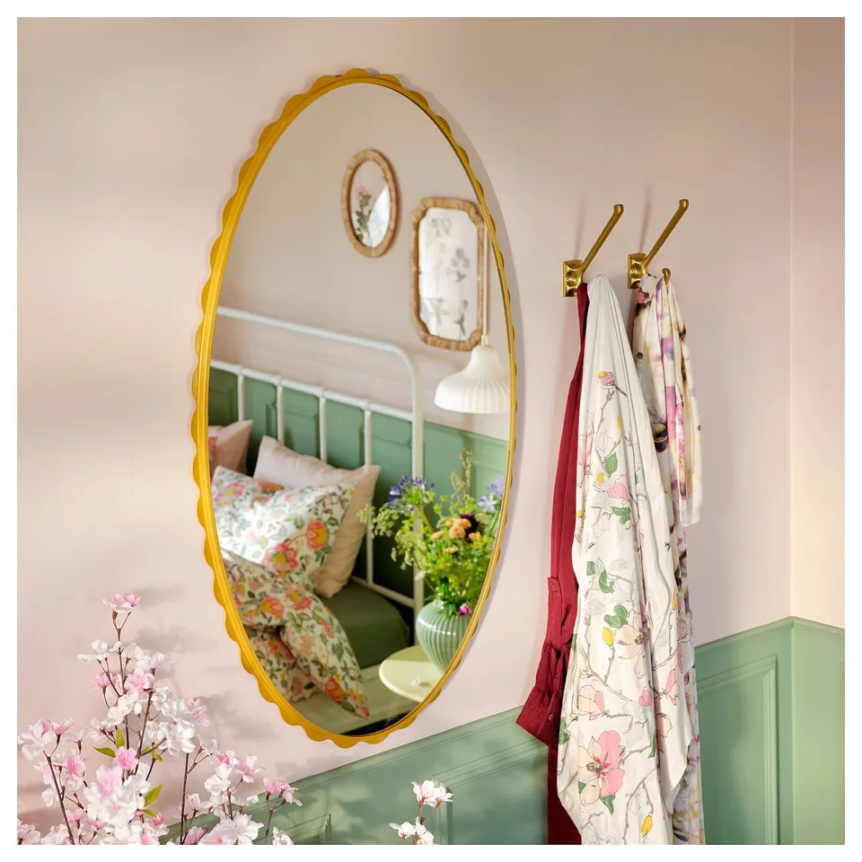 DAGGKAPRIFOL Mirror, dark yellow, 60x100 cm
