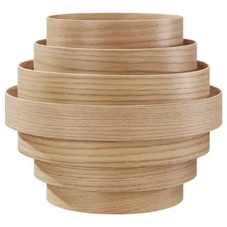 DYKARKLOCKA pendant lamp shade, white stained oak veneer, 40 cm