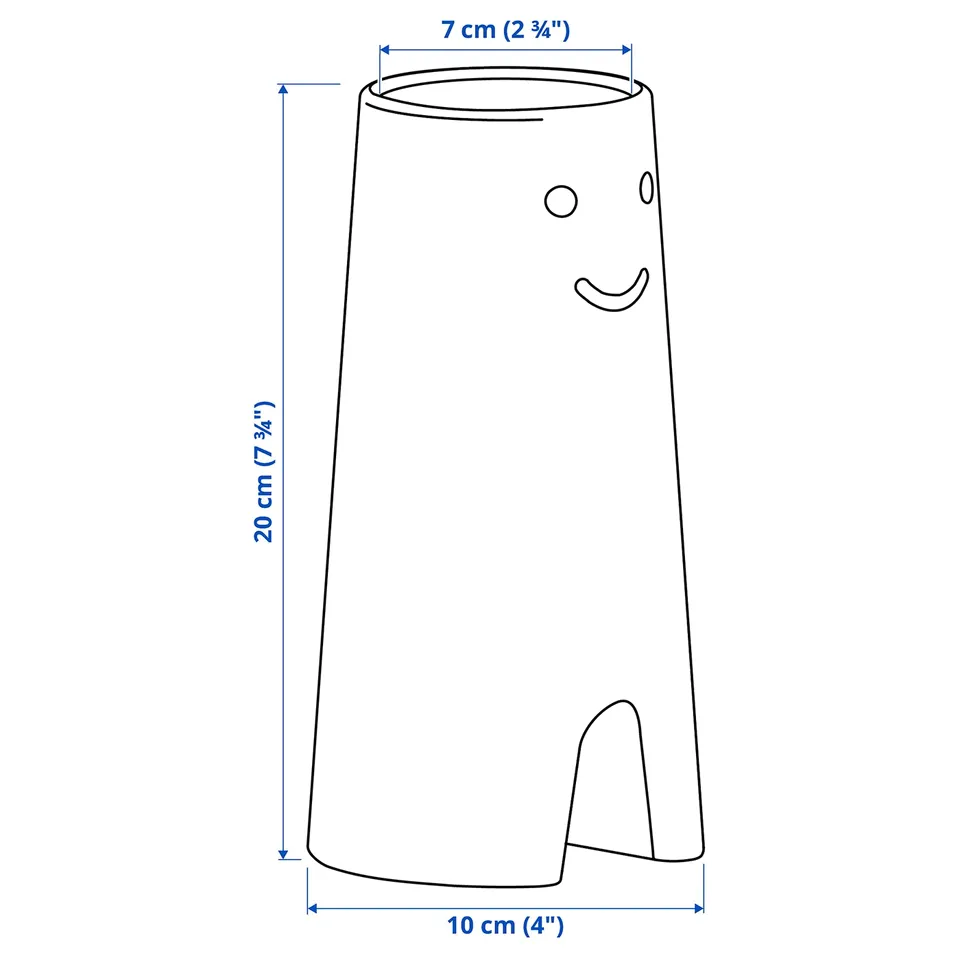 FRÖVÄXT Vase, white, 20 cm