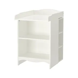 SMÅGÖRA changing tbl/bookshelf w 1 shlf ut, white, 60x81x104 cm