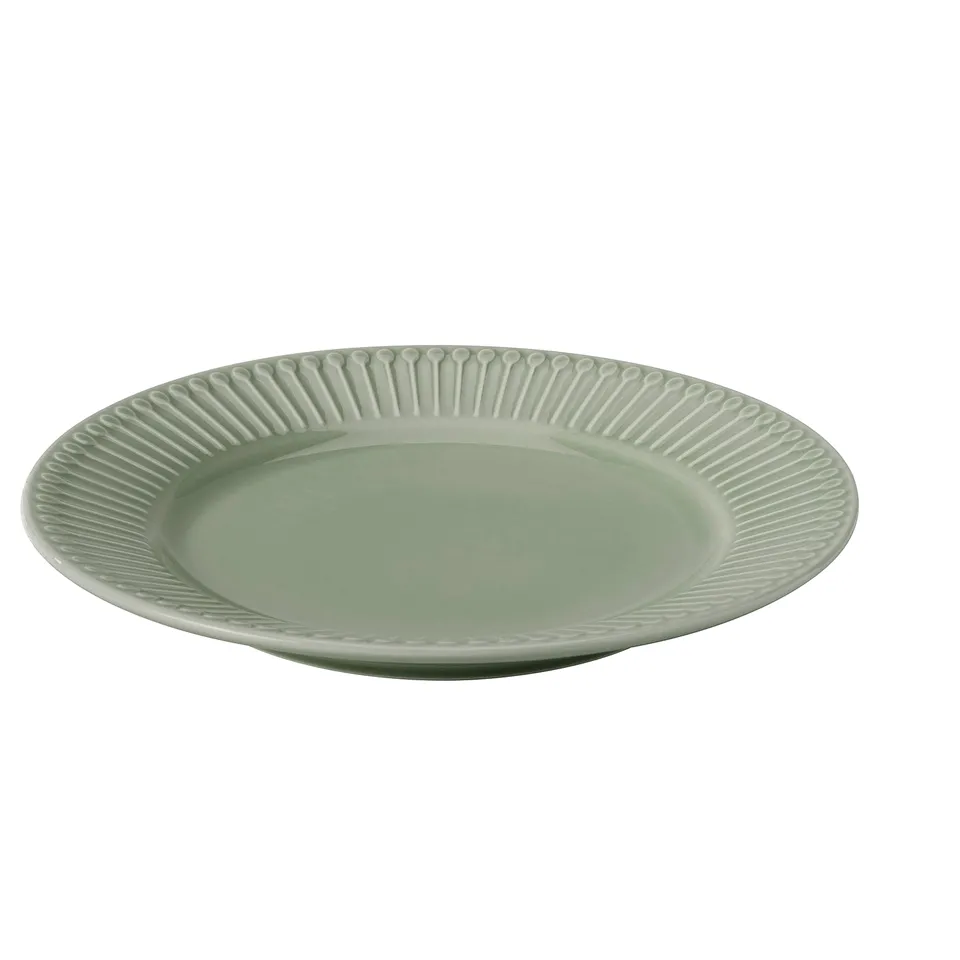 STRIMMIG Side plate, stoneware pale grey-green, 21 cm