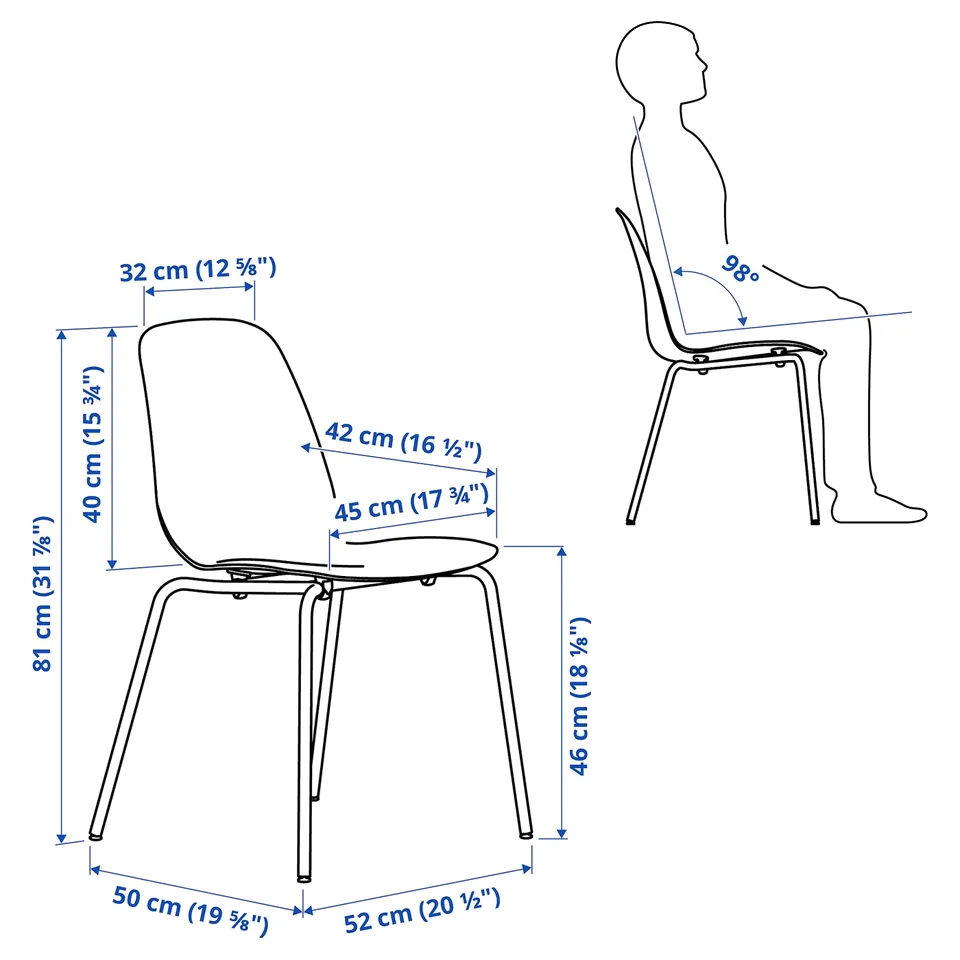 Illustration with measurements for the product: SKÅLSTA.