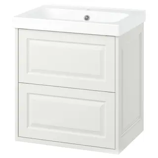TÄNNFORSEN / ORRSJÖN wash-stnd w drawers/wash-basin, white, 62x49x69 cm