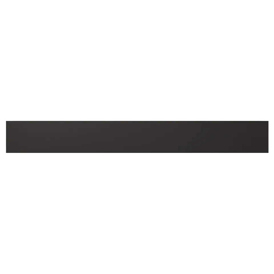 Black rectangular NICKEBO panel with sleek, modern design. Made from recycled materials.