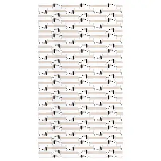 ARBETSTÅG pre-cut fabric, off-white/beige dog pattern, Length 300 x Width 150 cm