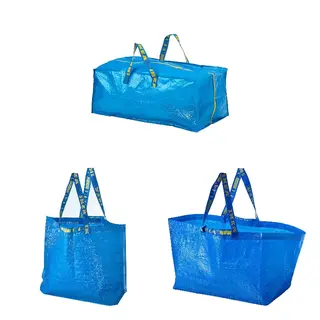 FRAKTA set: trunk for trolley + carrier bag, medium + carrier bag, large