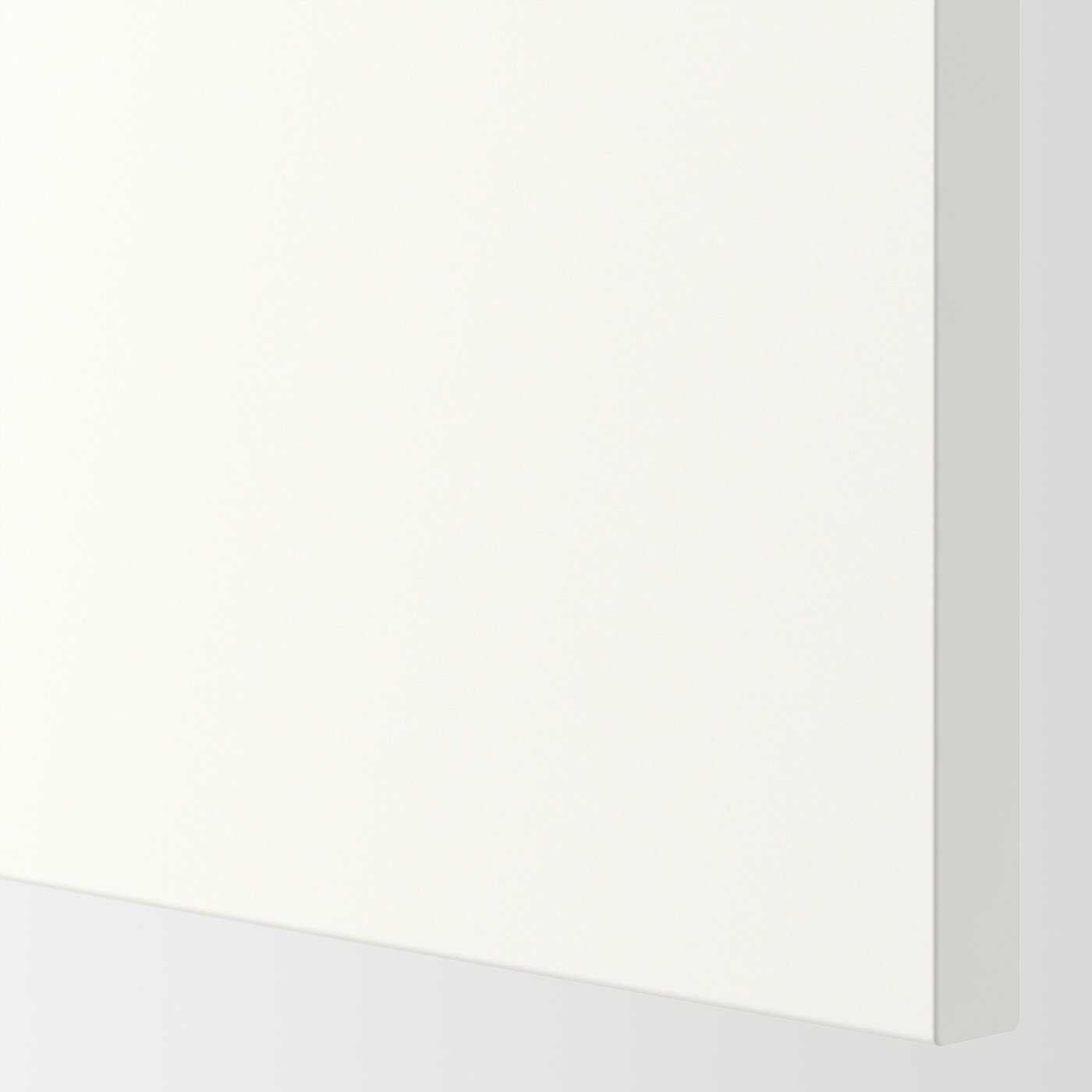 Crisp white cabinet with clean lines, showcasing smooth surfaces and sturdy construction.