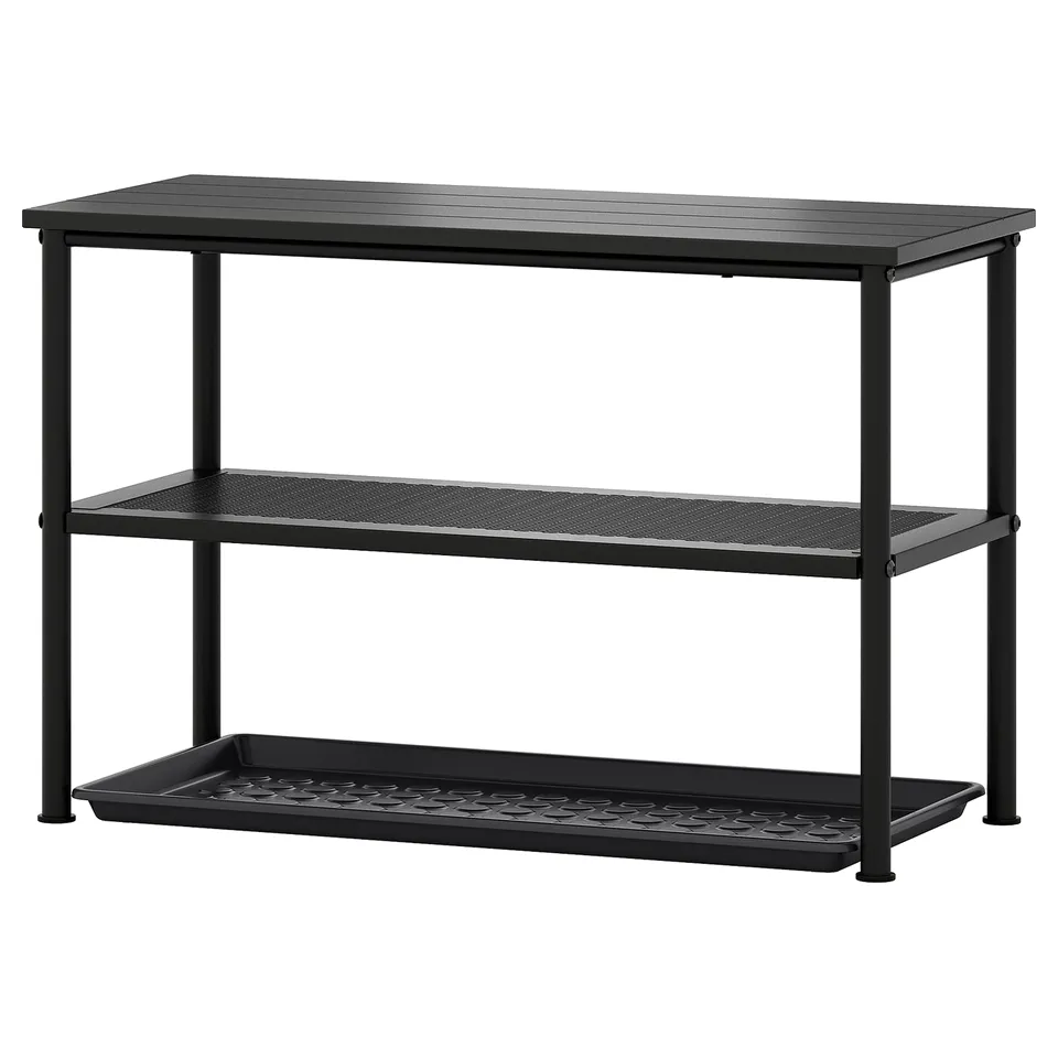 NIPÅSEN / BAGGMUCK Hallway furniture, set of 2, black/grey