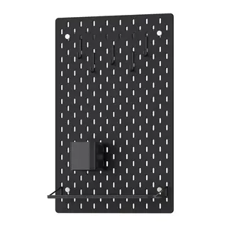 SKÅDIS pegboard combination, black, Height 56 x Width 36 cm