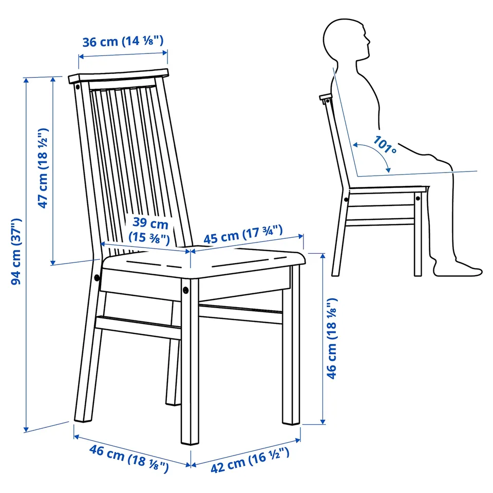 Illustration with measurements for the product: ÅLHULT.