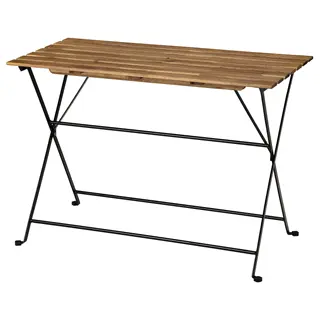 TÄRNÖ table, outdoor, black/light brown stained, 100x54 cm