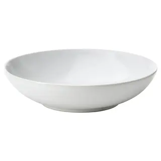 GODMIDDAG deep plate, white, 19 cm