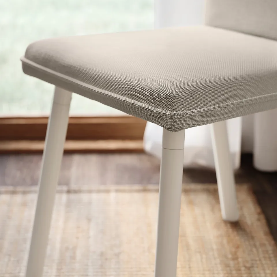 TONSTAD / TONSTAD Table and 6 chairs, off-white/Fridtuna light beige off-white, 200x85 cm